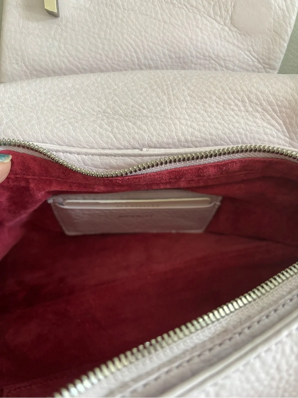 Hammitt lilac pale pink Leather Crossbody with Stud Accents